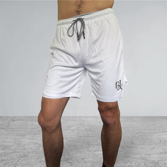 Short de sport 2en1 blanc
